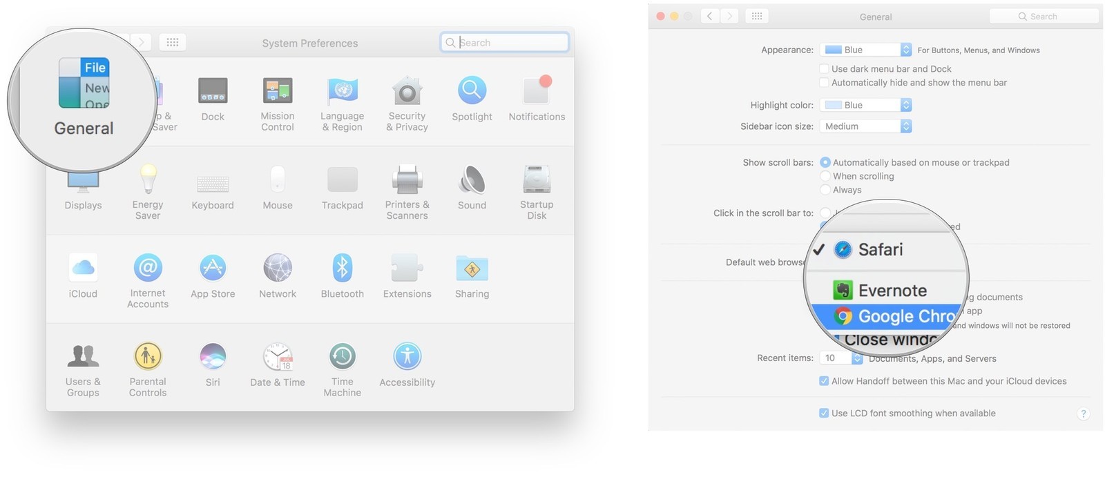 Mac default app settings